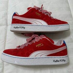 Puma Hello Kitty Red and White Sneakers